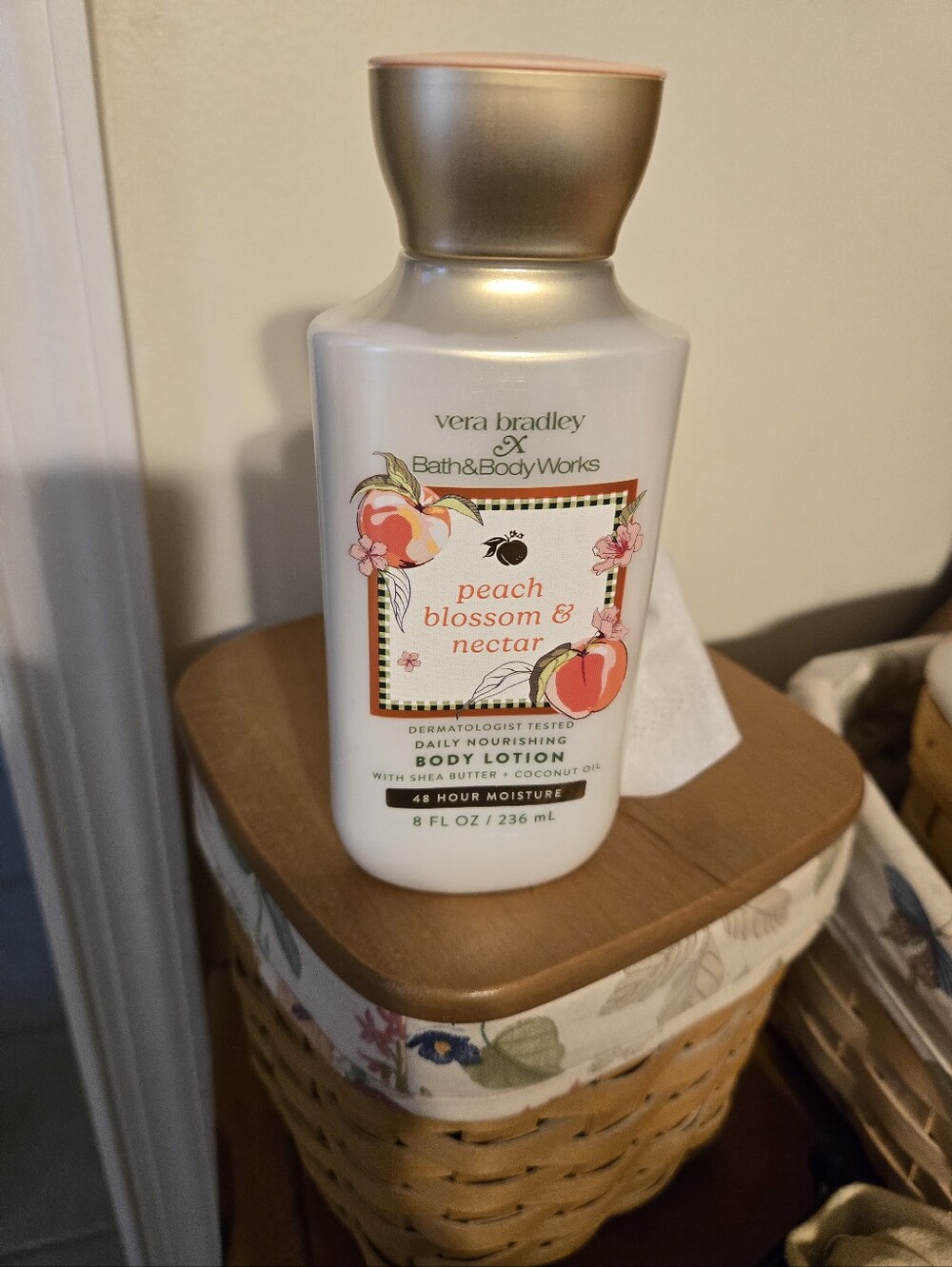 Vera Bradley X BBW Peach Blossom & Nectar Body Lotion - White